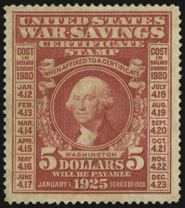 Sale 938, Lot 2026, Treasury and War Savings