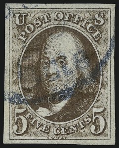 Sale 946, Lot 133, 1847 Issue (Scott 1-2)