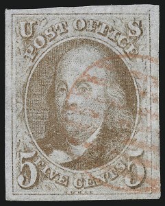 Sale 946, Lot 140, 1847 Issue (Scott 1-2)