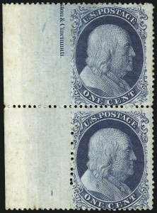 Sale 946, Lot 247, 1857-60 Issue (Scott 18-39)