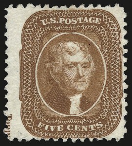 Sale 946, Lot 314, 1875 Reprint of 1857-60 Issue (Scott 40-47)