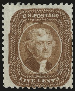 Sale 946, Lot 316, 1875 Reprint of 1857-60 Issue (Scott 40-47)