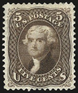 Sale 946, Lot 432, 1875 Re-Issue of 1861-66 Issue (Scott 102-111)