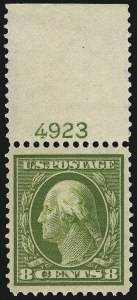 Sale Number 953, Lot Number 1029, 1910-13 Washington-Franklin Issue (Scott 374-396)