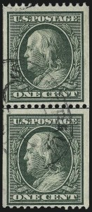 Sale 953, Lot 1035, 1910-13 Washington-Franklin Issue (Scott 374-396)