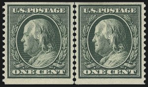 Sale 953, Lot 1040, 1910-13 Washington-Franklin Issue (Scott 374-396)