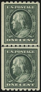 Sale 953, Lot 1044, 1910-13 Washington-Franklin Issue (Scott 374-396)