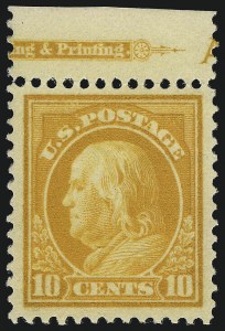 Sale 953, Lot 1098, 1912-14 Washington-Franklin Issue (Scott 405-423)