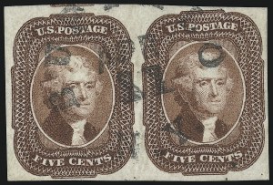 Sale 953, Lot 141, 1851-56 Issue (Scott 5-17)
