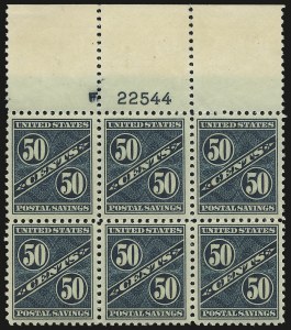 Sale 953, Lot 1709, Postal Savings
