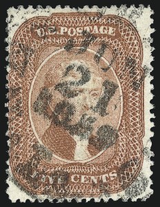 Sale 953, Lot 211, 1857-60 Issue (Scott 18-39)