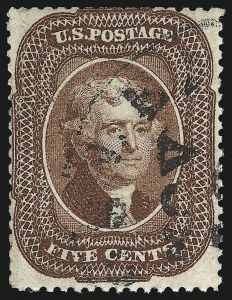 Sale 953, Lot 216, 1857-60 Issue (Scott 18-39)