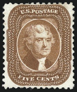 Sale 953, Lot 285, 1875 Reprint of 1857-60 Issue (Scott 40-47)