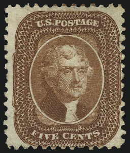 Sale 953, Lot 286, 1875 Reprint of 1857-60 Issue (Scott 40-47)