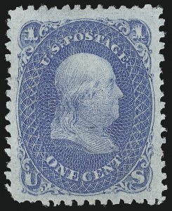 Sale 953, Lot 394, 1867-68 Grilled Issue (Scott 79-101)