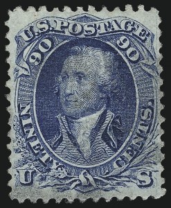 Sale 953, Lot 428, 1867-68 Grilled Issue (Scott 79-101)