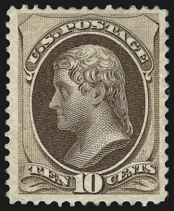 Sale 953, Lot 546, 1870-71 National Bank Note Co. Grilled Issue (Scott 134-144)