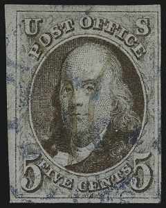Sale 953, Lot 75, 1847 Issue (Scott 1-2)