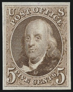 Sale 953, Lot 91, 1875 Reproduction of 1847 Issue (Scott 3-4)