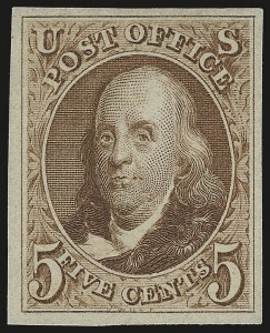 Sale 953, Lot 92, 1875 Reproduction of 1847 Issue (Scott 3-4)