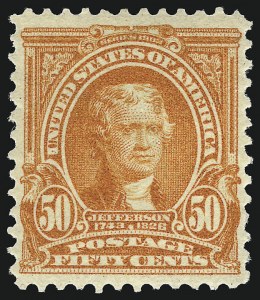 Sale 953, Lot 923, 1902-08 Issues (Scott 300-320), 50c Orange (310) Sale 953, Lot 923, 1902-08 Issues (Scott 300-320)