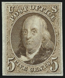 Sale 953, Lot 93, 1875 Reproduction of 1847 Issue (Scott 3-4)