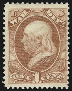 Sale 956, Lot 626, Officials, 1c War (O83) Sale 956, Lot 626, Officials