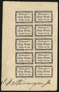 Sale 958, Lot 733, Carriers and Locals