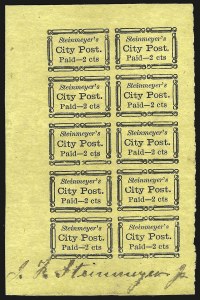 Sale 958, Lot 734, Carriers and Locals