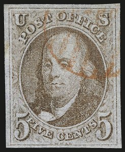 Sale 959, Lot 2038, 1847 Issue (Scott 1-2)