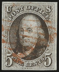 Sale 959, Lot 2040, 1847 Issue (Scott 1-2)