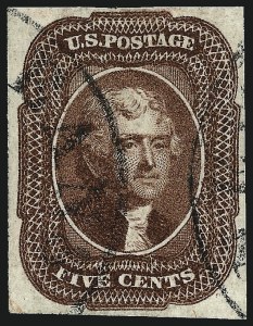 Sale 959, Lot 2114, 1851-56 Issue (Scott 5A-17)