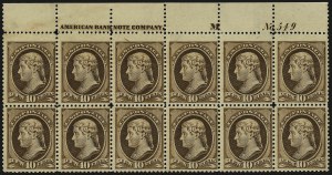 Sale 959, Lot 2437, 1881-83 American Bank Note Co. Issues (Scott 205-211B)