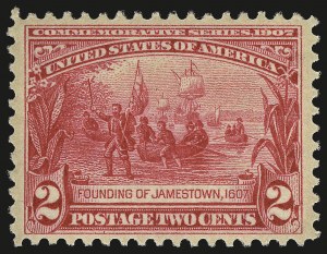 Sale Number 959, Lot Number 2737, 1907 Jamestown Issue (Scott 328-330)