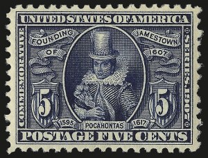 Sale Number 959, Lot Number 2740, 1907 Jamestown Issue (Scott 328-330)