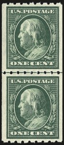 Sale 959, Lot 2807, 1910-13 Washington-Franklin Issue (Scott 374-396)