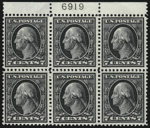 Sale 959, Lot 2845, 1912-14 Washington-Franklin Issue (Scott 405-423)
