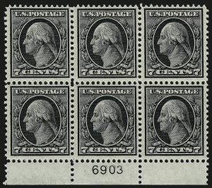 Sale 959, Lot 2846, 1912-14 Washington-Franklin Issue (Scott 405-423)