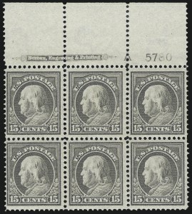 Sale 959, Lot 2856, 1912-14 Washington-Franklin Issue (Scott 405-423)