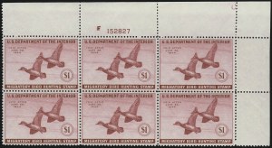 Sale 959, Lot 3402, Hunting Permit Plate Blocks