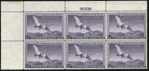 Sale 959, Lot 3407, Hunting Permit Plate Blocks