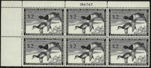 Sale 959, Lot 3412, Hunting Permit Plate Blocks