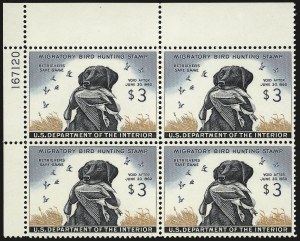 Sale 959, Lot 3417, Hunting Permit Plate Blocks