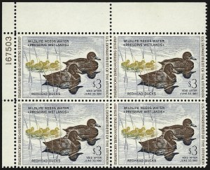 Sale 959, Lot 3418, Hunting Permit Plate Blocks