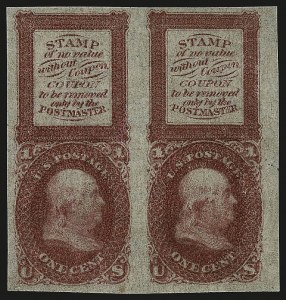 Sale 962, Lot 2037, Essays, Proofs and Specimens (Bowlsby Patent Coupon Essays)