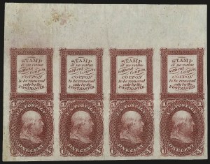 Sale 962, Lot 2038, Essays, Proofs and Specimens (Bowlsby Patent Coupon Essays)