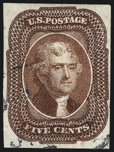 Sale 962, Lot 2243, 1851-56 Issue (Scott 5-17)