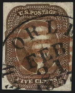Sale 962, Lot 2244, 1851-56 Issue (Scott 5-17)