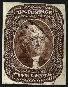 Sale 962, Lot 2247, 1851-56 Issue (Scott 5-17)