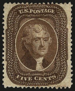 Sale 962, Lot 2280, 1857-60 Issue (Scott 18-39)